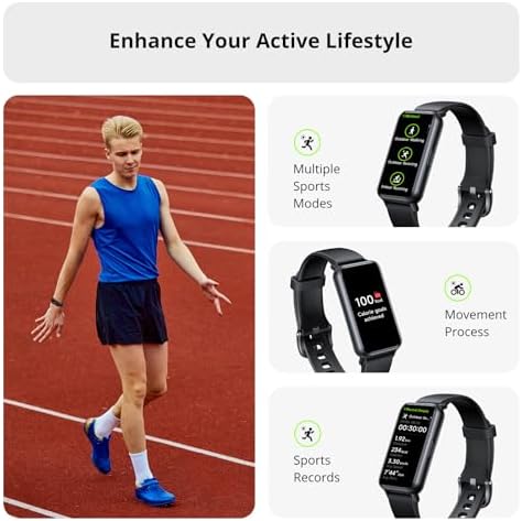 AKAGEAR SMART FITNESS TRACKER HEART RATE SLEEP BLOOD OXYGEN MONITOR 50M WATERPROOF