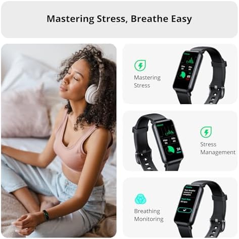 AKAGEAR SMART FITNESS TRACKER HEART RATE SLEEP BLOOD OXYGEN MONITOR 50M WATERPROOF