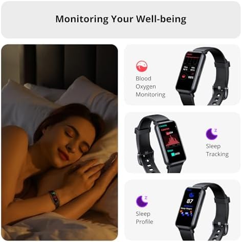 AKAGEAR SMART FITNESS TRACKER HEART RATE SLEEP BLOOD OXYGEN MONITOR 50M WATERPROOF