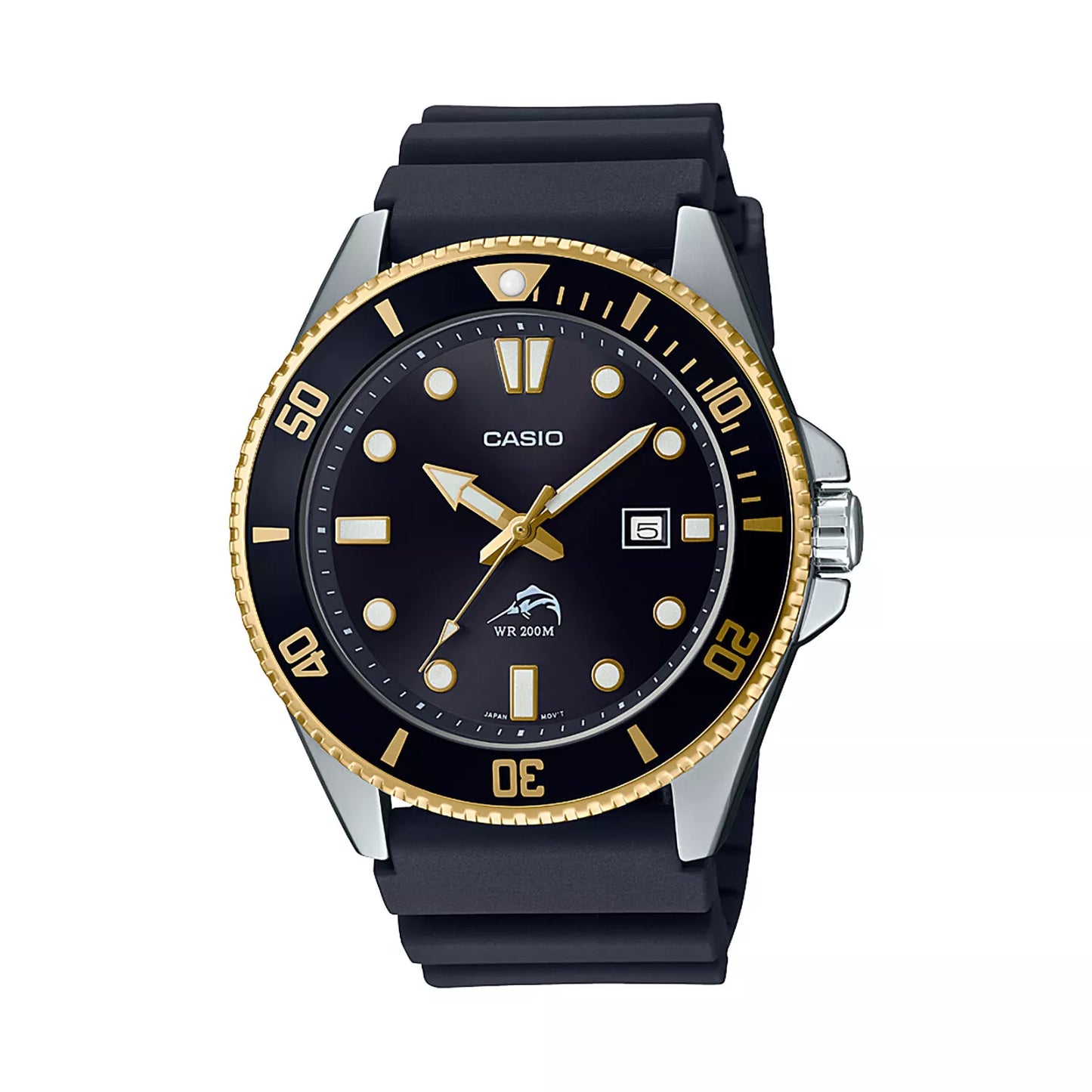 Casio Men's Quartz Rotary Bezel Date Indicator Screw Down 46mm Watch MDV106G-1AV