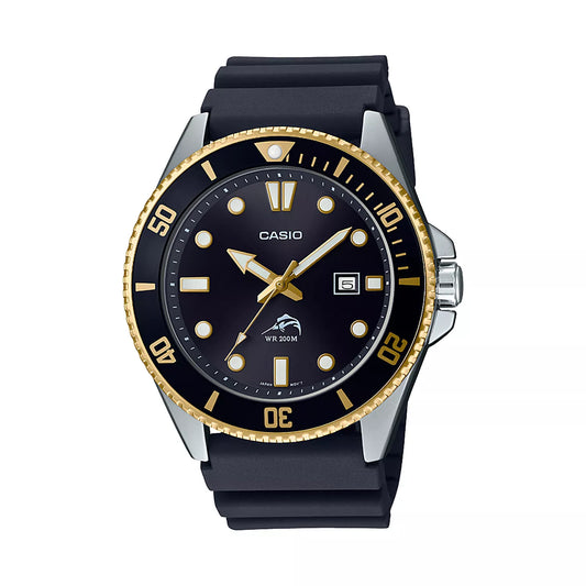 Casio Men's Quartz Rotary Bezel Date Indicator Screw Down 46mm Watch MDV106G-1AV