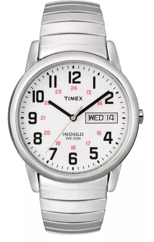 Timex Mens Easy Reader Indiglo Expander Watch | 35mm | Water Resistant | T20461
