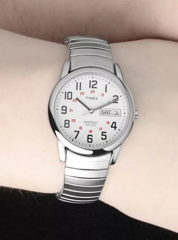 Timex Mens Easy Reader Indiglo Expander Watch | 35mm | Water Resistant | T20461